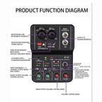 2-Channel USB Audio Interface Mixer Q12