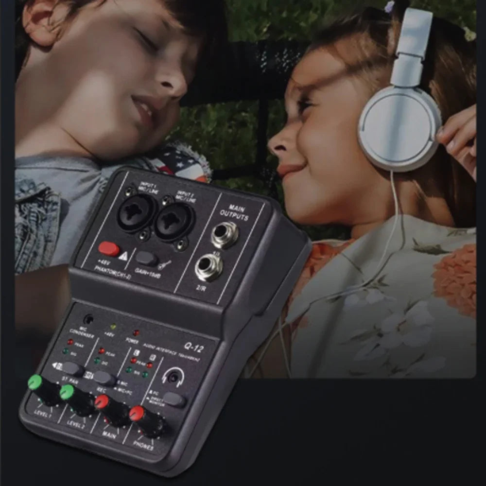 2-Channel USB Audio Interface Mixer Q12