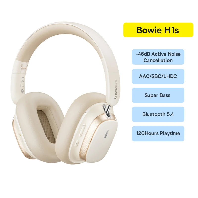Baseus Bowie H1s Wireless Noise-Canceling Headphones