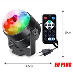 RGB Rotating Disco Ball Light with Sound Control