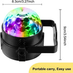 RGB Rotating Disco Ball Light with Sound Control