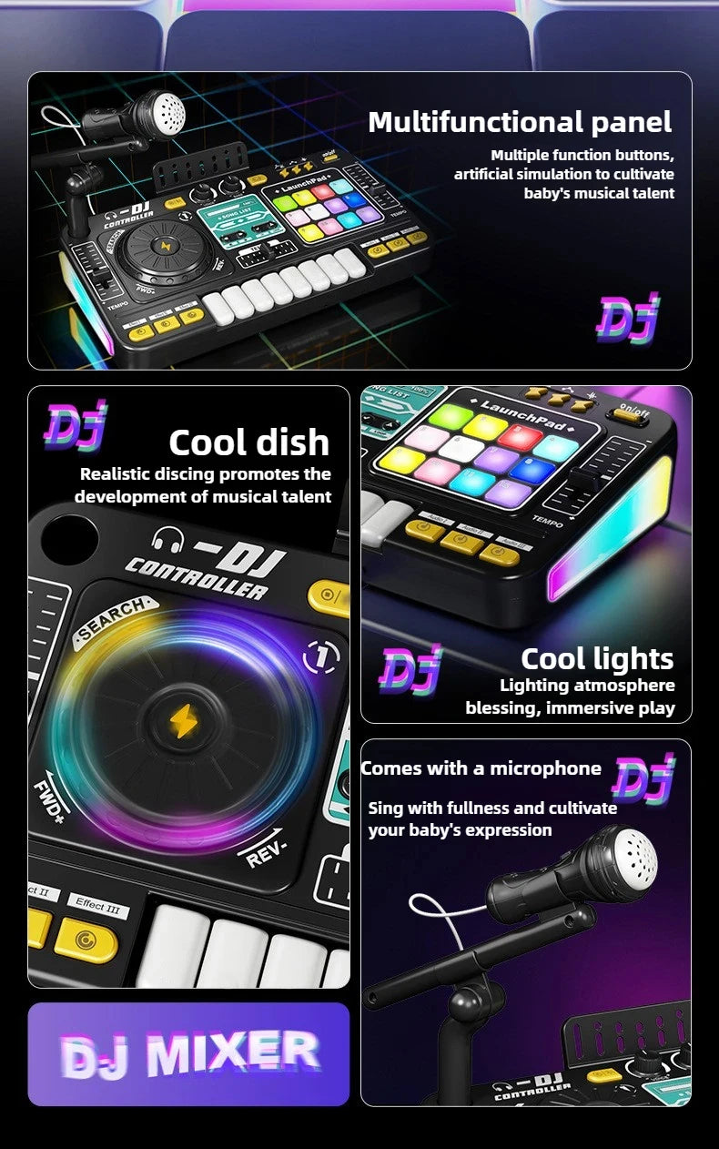 Kid DJ Mixer with Bluetooth Keyboard