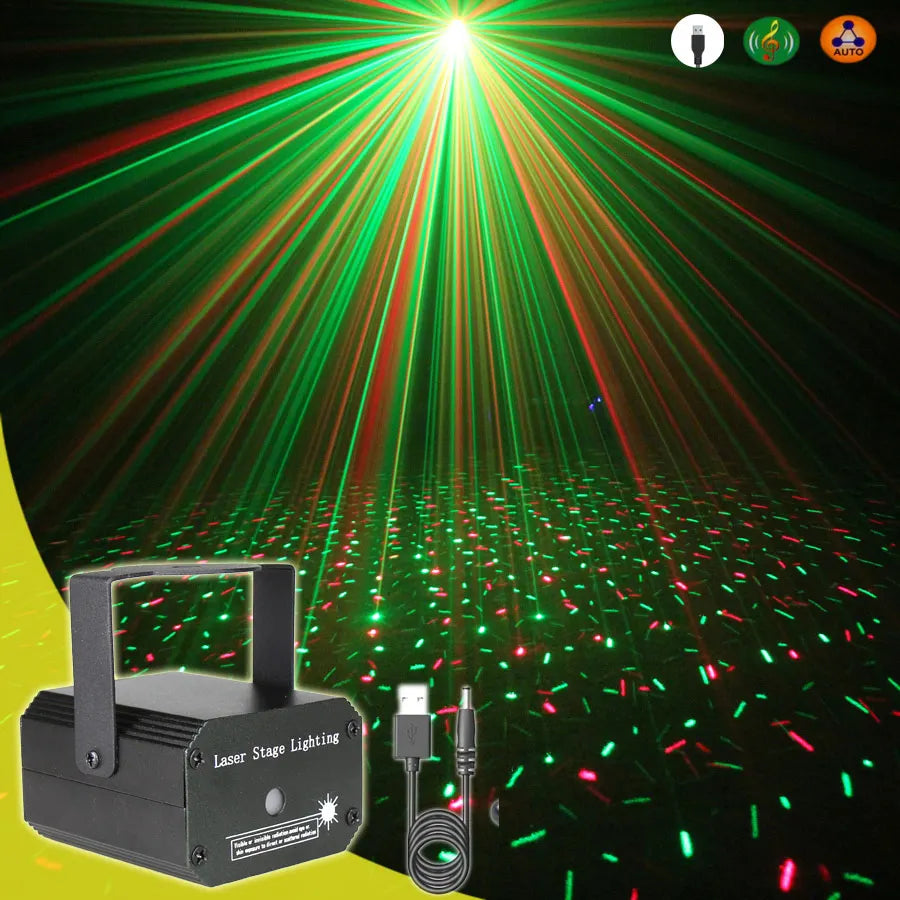 Mini Red & Green Laser Party Light Y10
