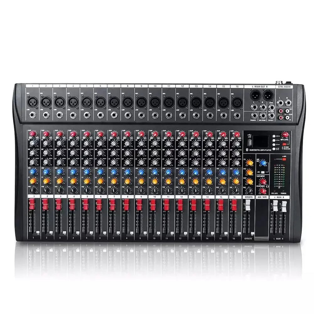 16-Channel USB DJ Mixer with Bluetooth