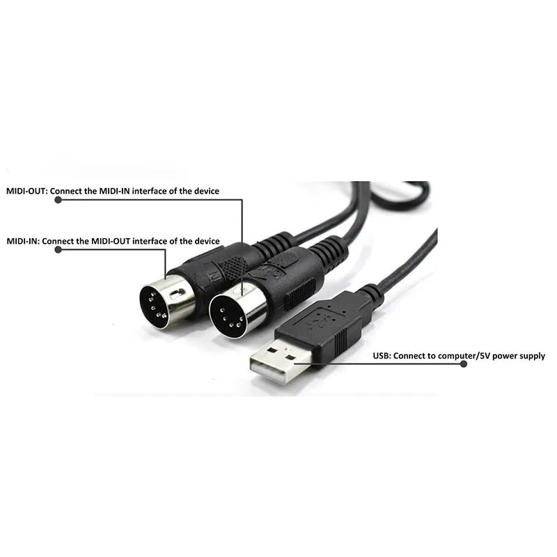 USB MIDI Interface Cable MTU-10