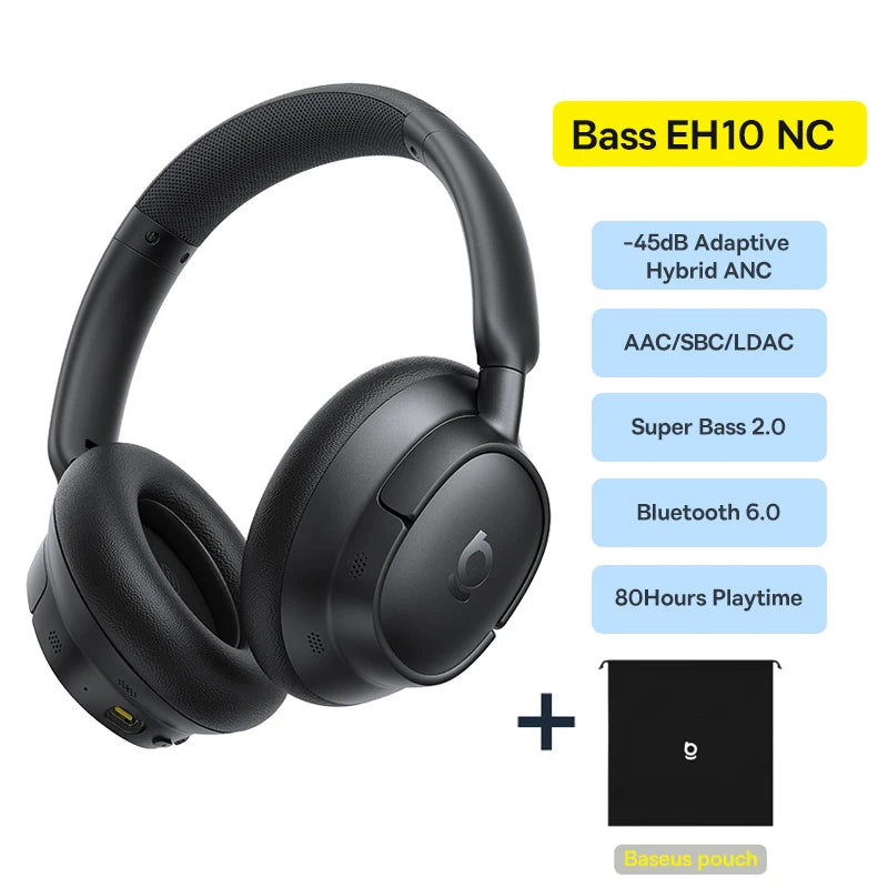 Baseus Bowie H1s Wireless Noise-Canceling Headphones