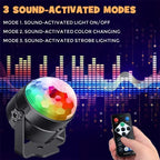 RGB Rotating Disco Ball Light with Sound Control