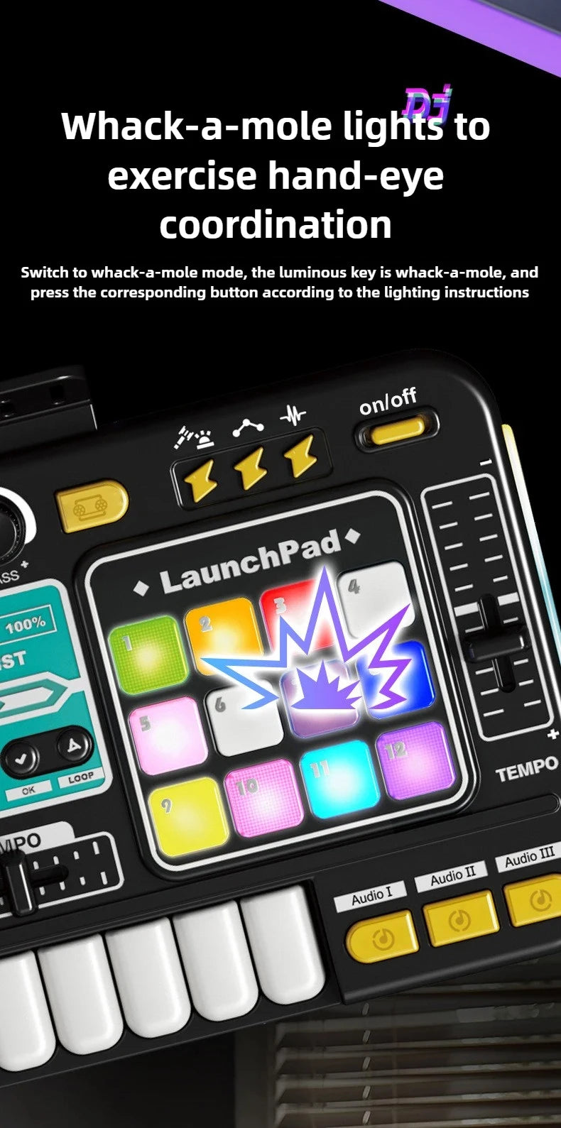 Kid DJ Mixer with Bluetooth Keyboard
